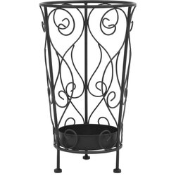 vidaXL Stalak za kišobrane vintage stil od metala 26 x 46 cm crni Cijene
