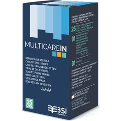 BSI MultiCarein testni lističi za merjenje skupnega holesterola a25 Cene