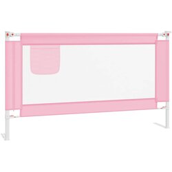 vidaXL posteljno varovalo za malčke roza 140x25 cm blago Cene
