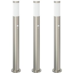 vidaXL Stebričke s senzorjem 3 kosi 80 cm nerjaveče jeklo IP44, (5000297049) Cene