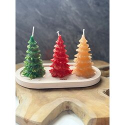 Aberto Design set božićnih sveća na tacni christmas 4, 3 komada, višebojni Cene