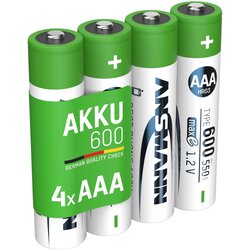 Ansmann 1x4 NiMH Akku Micro AAA Typ 600 min.550 mAh 1311-0022 Cene