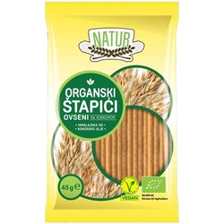 NATUR Organski štapići od celog zrna ovsa sa kurkumom 45g, Natur Cene