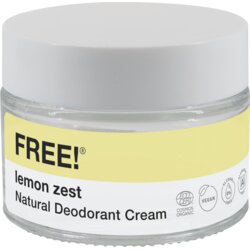FREE! Organics Natural Deodorant Cream Lemon Zest - 50 g Cene