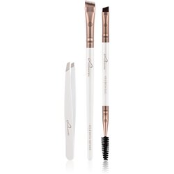 Luvia Cosmetics Prime Vegan Brow Kit set za oblikovanje obrva Pearl White / Metallic Coffee Brown Cene