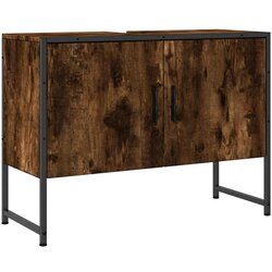 Maison Chic Kopalniška omarica za umivalnik - Umivalniška omarica dim. hrast 80x33x60 cm inž. les, (21758871) Cene