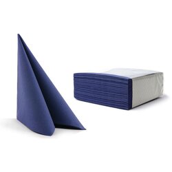 Airlaid CHIC SERVIETE, 40 X 40 CM, TEMNO MODRE, 50 KOS, (5000043314) Cene