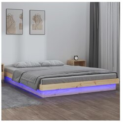  Okvir za krevet 120 x 200 cm od masivnog drva Cijene