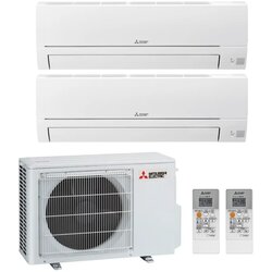 Mitsubishi multisplit dvojček 2 x MSZ-HR35VFK2 3,5kW notranja enota/MXZ-2HA50VF2-E1 5kW zunanja enota - Cene