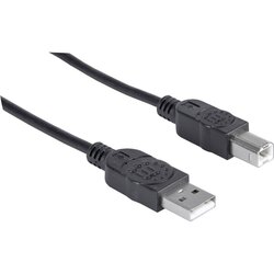Manhattan USB kabel USB 2.0 USB-A vtič\, USB-B vtič 5.00 m črna 337779, (20519338) Cene