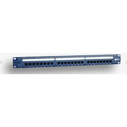 EMITER NET PANEL 19, 24XRJ45 UTP CAT.6 (1U) WITH SHELF, BLUE (POE) Cene