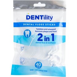DENTILITY 2u1konac na štapiću sa čačkalicom 40 kom Cene