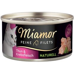 Miamor Varčno pakiranje: Feine Filets Naturelle 24 x 80 g - Tuna & meso rakovice Cene