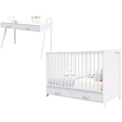 Lettino Krevetac za bebe sa fiokom 2u1 Luna 120x60cm, Beli Cene