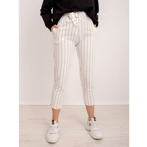 Fashion Hunters White BSL striped trousers Slike