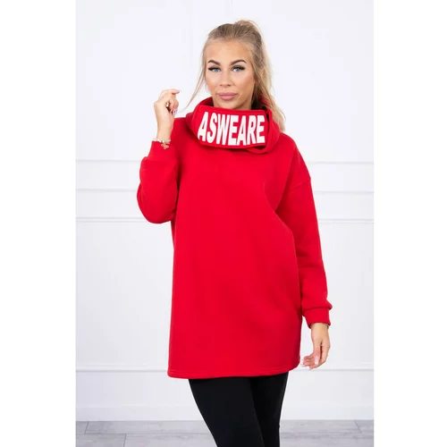 Kesi Padded sweatshirt with hood red