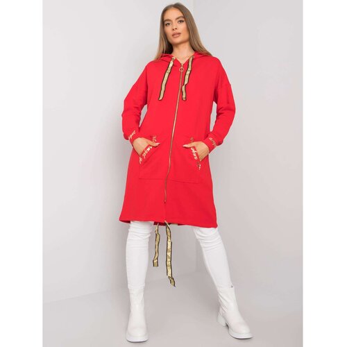 Fashion Hunters Red zip-up hoodie Slike