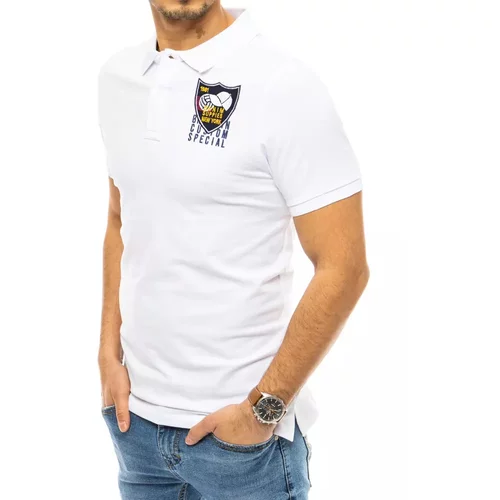 DStreet Polo shirt with embroidery white PX0392