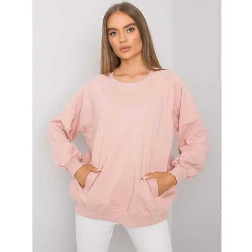 Fashion Hunters Dusty pink sweatshirt with pockets from Gaelle RUE PARIS