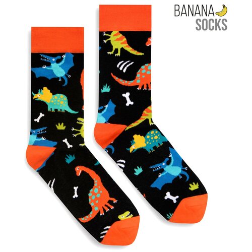 Banana Socks Unisex čarape Classic Dino Crna | krema | Crveno Cene