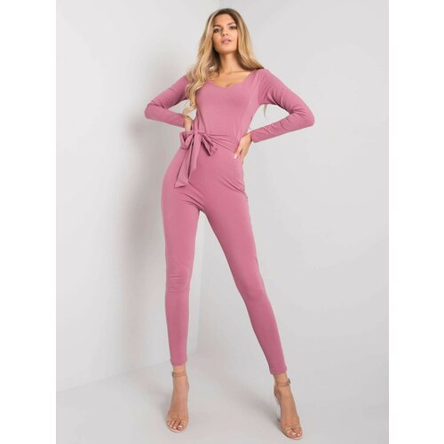 Fashion Hunters Dusty pink jumpsuit with a tie Slike