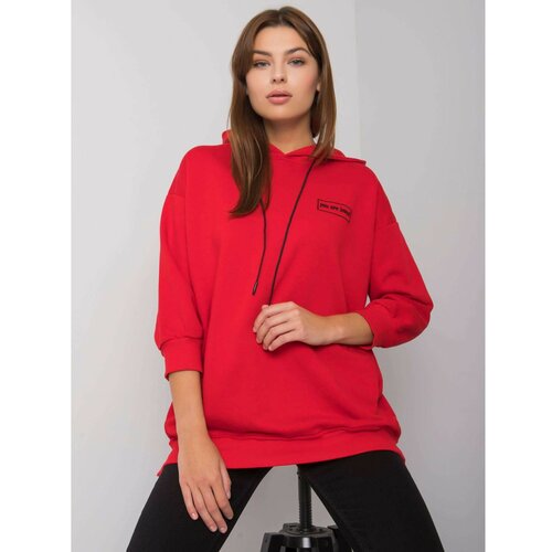 Fashion Hunters Red cotton sweatshirt with pockets Slike