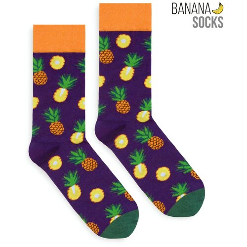Banana Socks Unisex čarape klasični ananas zeleni | krema | ljubičasta Slike