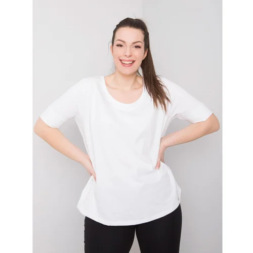 Fashion Hunters Women's white cotton t-shirt in a larger size