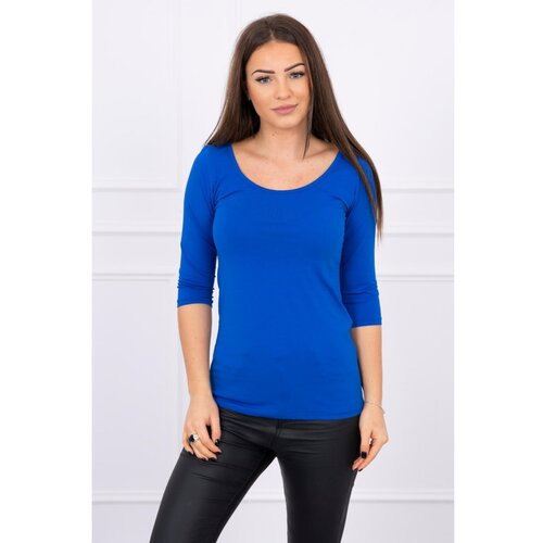 Kesi Round neckline blouse mauve-blue Slike