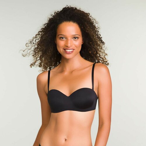 DIM WIREFREE STRAPLESS BRA - Women's bra with removable shoulder straps - black Slike