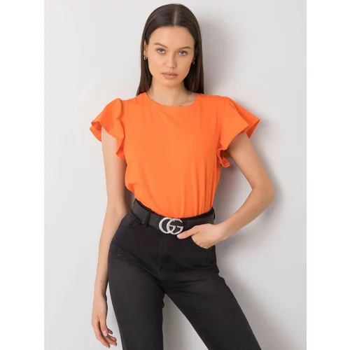 Fashion Hunters Orange women's cotton blouse