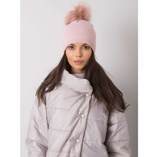 Fashion Hunters Light pink winter hat with a pompom Slike