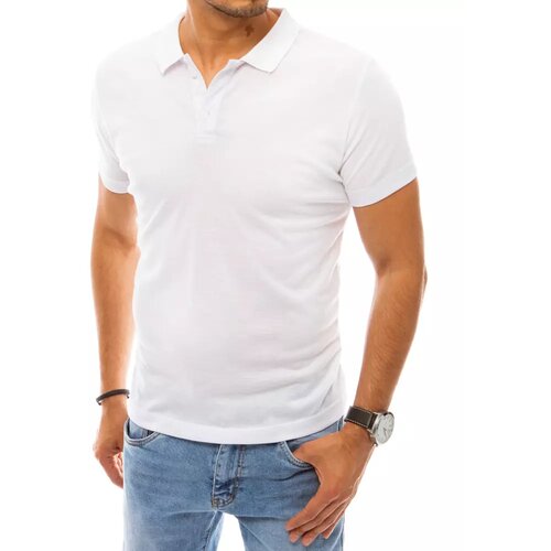 DStreet Men's white polo shirt PX0352 Slike
