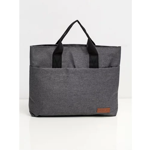 Fashionhunters Gray laptop bag