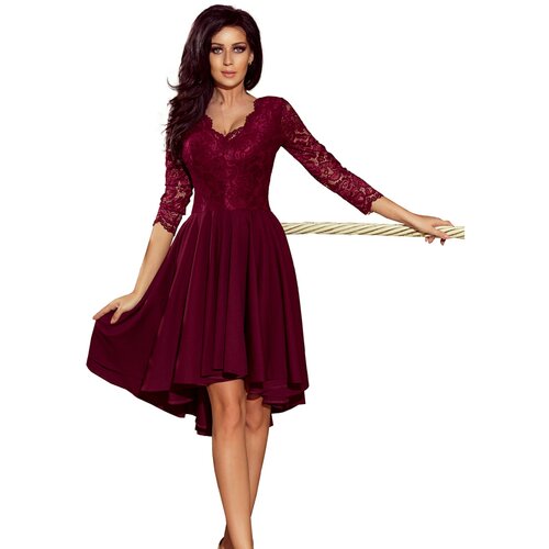 NUMOCO Ženska haljina 210 NICOLLE krem | tamnocrvena Slike