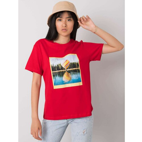 Fashion Hunters Crvena ženska majica sa printom Cene