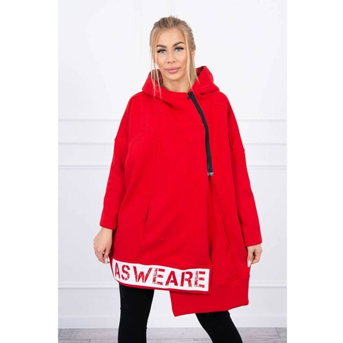 Kesi Insulated sweatshirt with a zipper red Slike