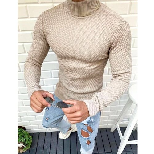 DStreet Bež muški džemper sa rukavom i pulover WX1634 krem Slike