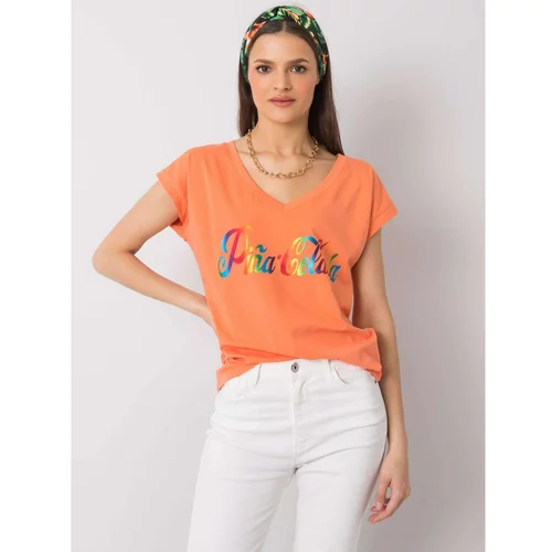 Fashion Hunters Orange t-shirt with a colorful print