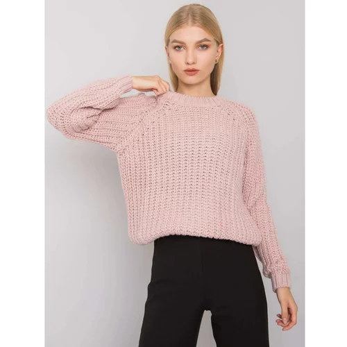 Fashion Hunters RUE PARIS Light pink knitted sweater