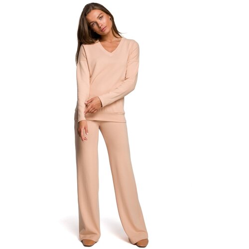 Stylove Ženske hlače S249 smeđe | pink Slike