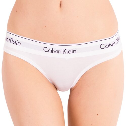 Calvin Klein White Thongs with White Wide Rubber Thong Strings - Women Slike