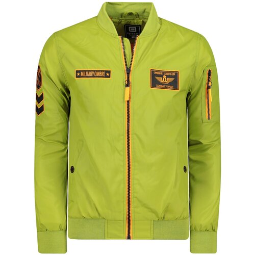 Ombre Clothing Men's mid-season quilted jacket C485 crna | kaki Slike