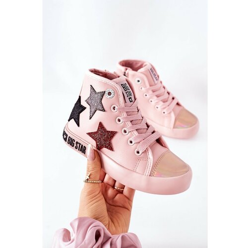 Kesi Children's High Sneakers With A Zipper BIG STAR II374030 Pink Slike