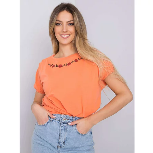 Fashion Hunters Orange blouse with embroidery