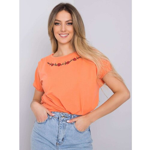 Fashion Hunters Orange blouse with embroidery Slike