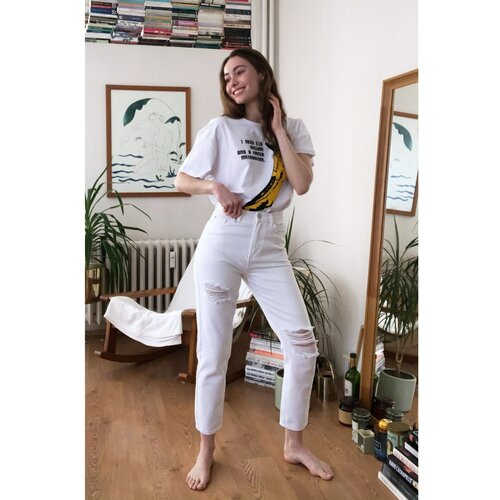 Trendyol Ženske farmerke Mom jeans siva | braon Slike