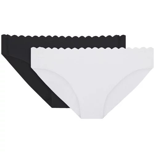 DIM BODY TOUCH COTTON SLIP 2x - Women's cotton panties 2 piece - black - white