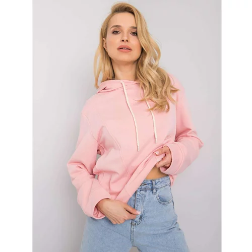 Fashion Hunters Women's light pink hooded sweatshirt