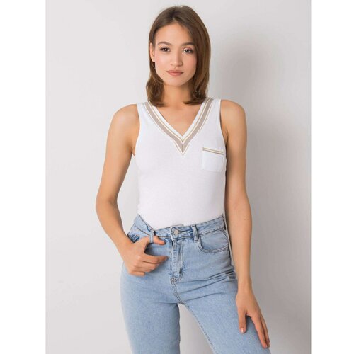 Fashion Hunters OH BELLA White top with pocket Cene